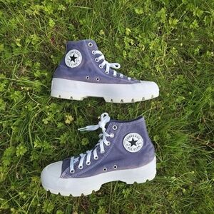 Converse Lugged Chuck Taylor Blue Platform High Top Sneakers Women Size 9 Grunge